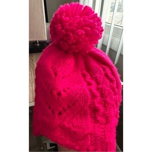 Carter’s Toddler Girl Hot Pink Knitted Pom Pom Beanie